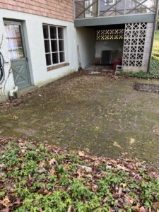Soft wash Stone patio before