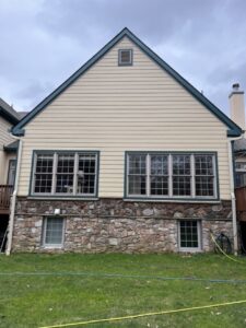 Soft wash vinyl siding after