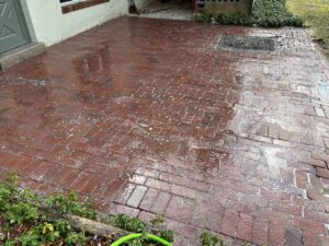 Soft wash Stone patio after