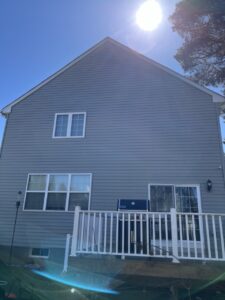 Soft wash vinyl siding after