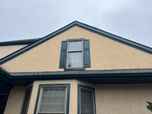 Soft wash stucco siding after